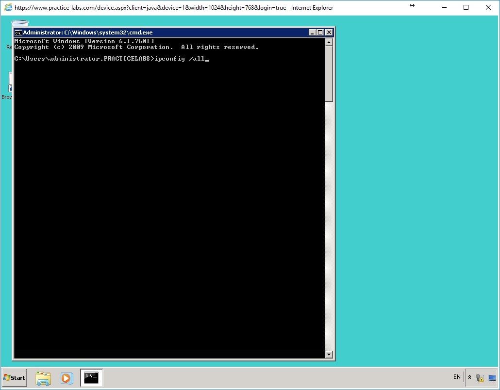 Practice Labs screenshot.